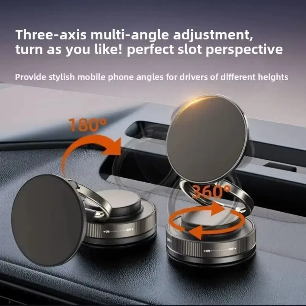 Magnetic Car Phone Mount – 360° Rotating Dashboard Holder for iPhone & Android
