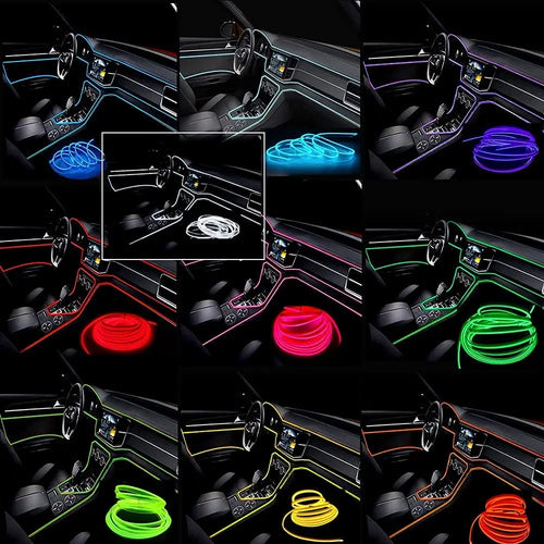 5M Car Interior LED Strip Lights – USB Ambient Lighting Kit