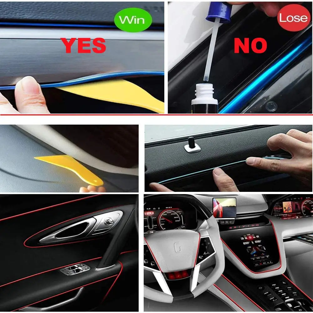 5M Car Interior LED Strip Lights – USB Ambient Lighting Kit