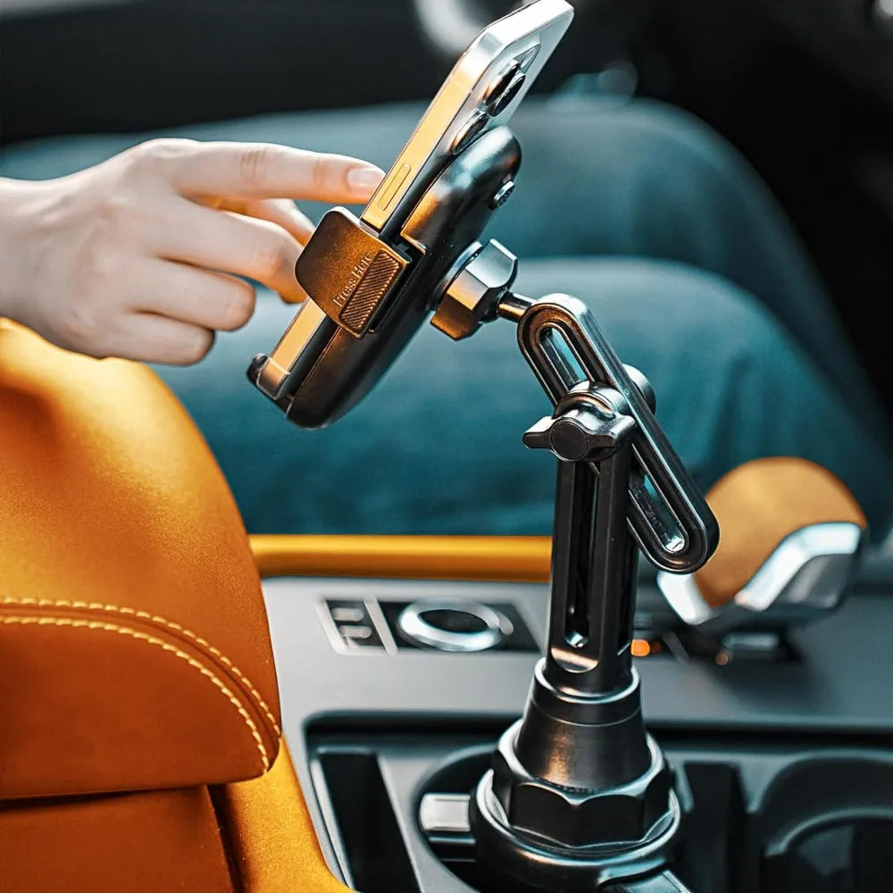 360° Adjustable Cup Holder Phone Mount for Cars & Trucks