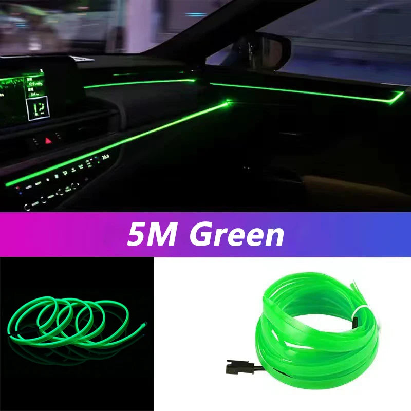 5M Car Interior LED Strip Lights – USB Ambient Lighting Kit
