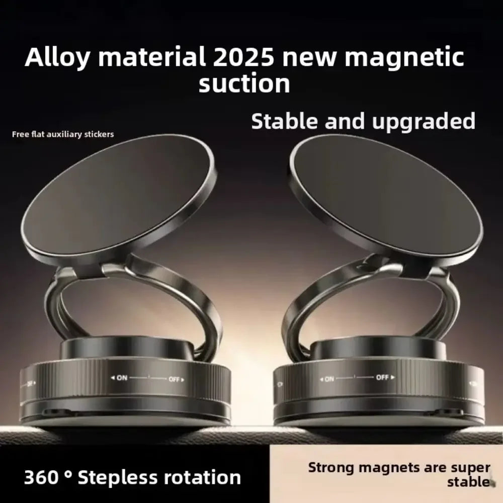 Magnetic Car Phone Mount – 360° Rotating Dashboard Holder for iPhone & Android