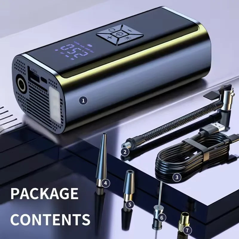 150 PSI Portable Tire Inflator for Cars & Bikes