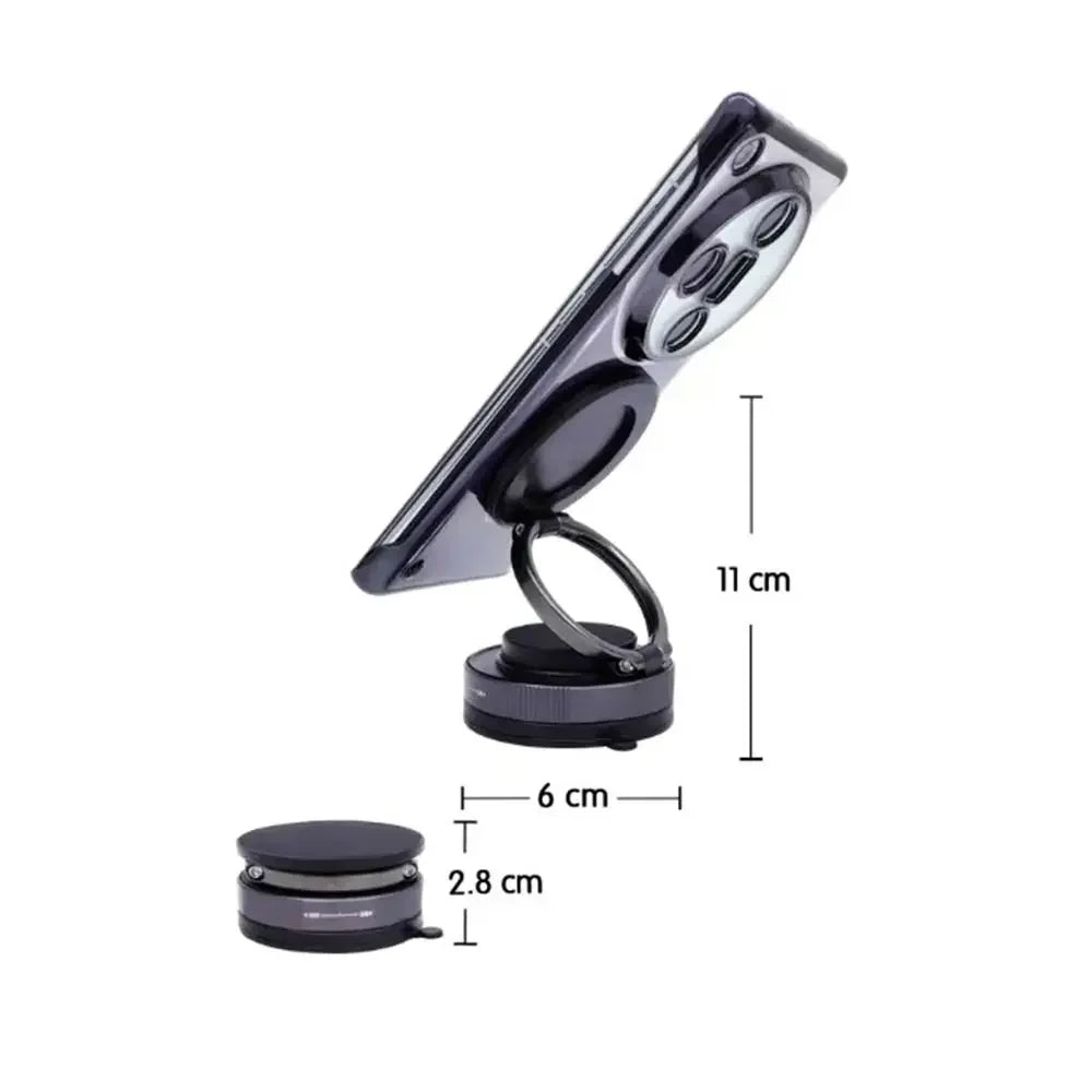 Magnetic Car Phone Mount – 360° Rotating Dashboard Holder for iPhone & Android